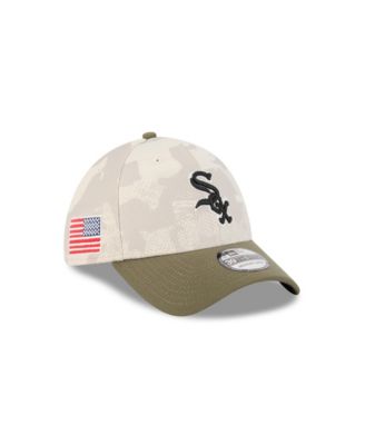 Мужская бейсболка New Era светло-бежевого/оливкового цвета Chicago White Sox 2025 года выпуска на День Вооруженных сил, 39-я по СЧЕТУ, Flex