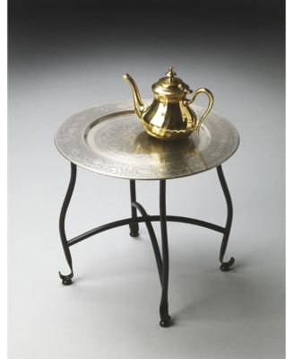 Contemporary Aluminum Round End Table with Stylish Design