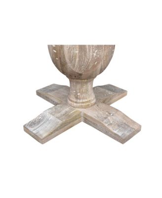 Round Marble Top End Table with Solid Wood Legs – Modern Accent Piece