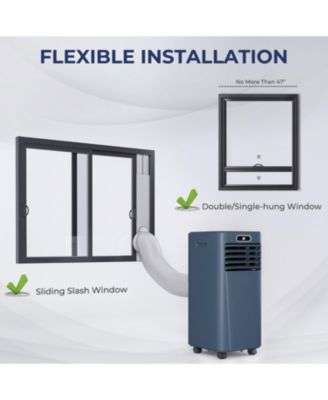 10,000 BTU 4-in-1 Portable Air Conditioner with Fan, Dehumidifier & Sleep Mode for Rooms up to 350 Sq Ft