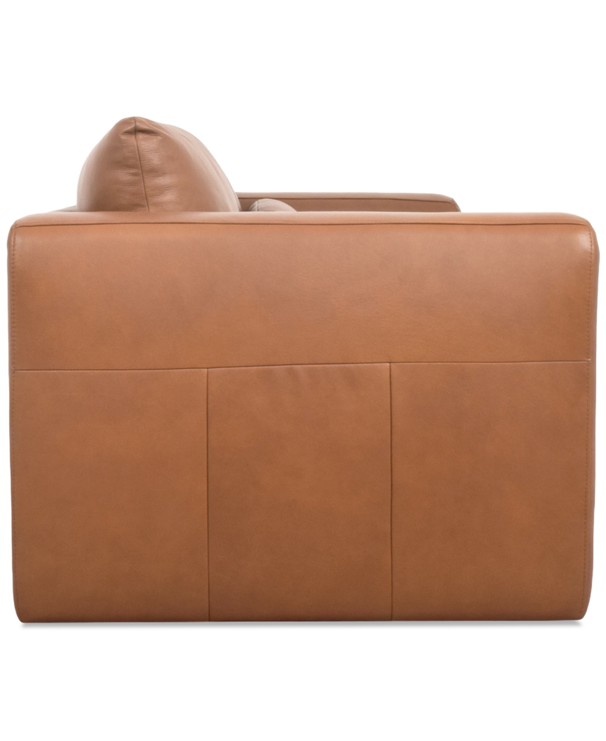Macy's Touville Leather Sofa, Exclusively At  In Brown