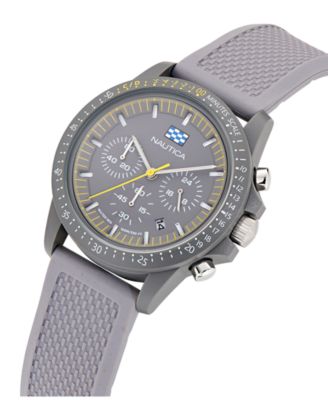 Men's Multifunction or Date Gray Polyurethane Watch, 43mm