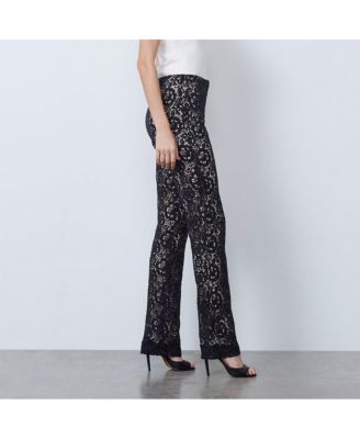 И так далее, женские черные кружевные брюки с цветочным рисунком Ranunculus