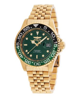 Мужские кварцевые часы Invicta 36044 Pro Diver с зеленым циферблатом и 3 стрелками