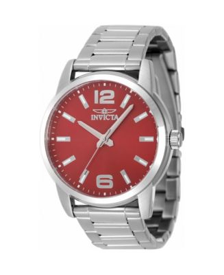 Invicta Men's 48496 Celestial Quartz 3 Hand Red Dial Watch - Macy's
