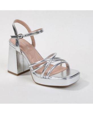 Cinthia Tubular Strap Platform Block Heel Sandals