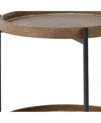 Handcrafted Solid Wood Round End Table – Rustic Charm & Durability