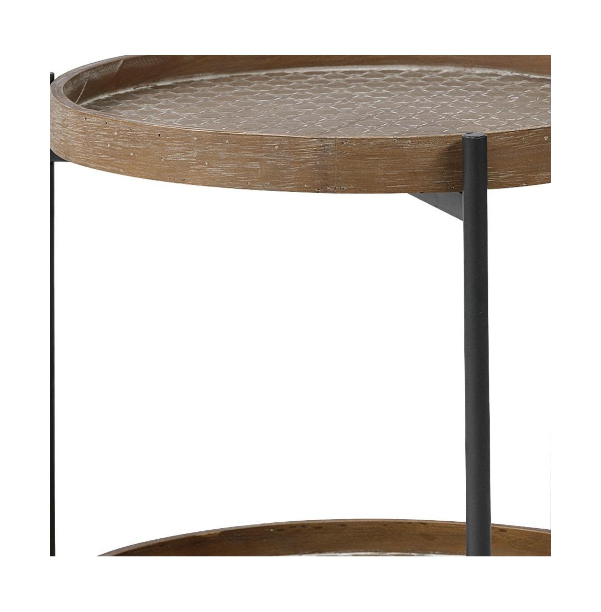 Handcrafted Solid Wood Round End Table – Rustic Charm & Durability