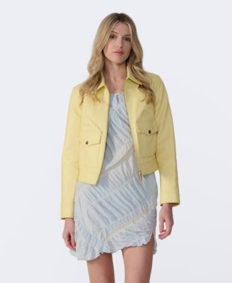 Женская кожаная укороченная куртка Furniq UK, созданная для Macy s