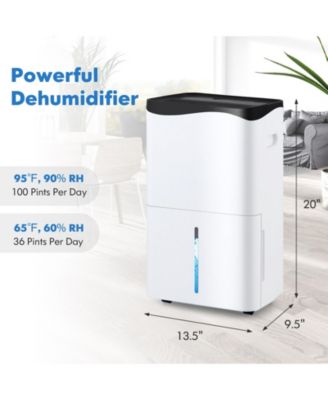100-Pint Dehumidifier with Smart App and Alexa Control for Home and Basements