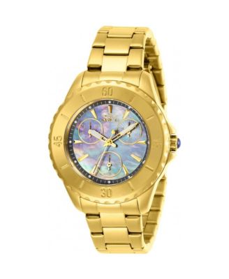 Женские часы Invicta 29109 Angel Quartz с 3 ручными циферблатами из оружейного металла