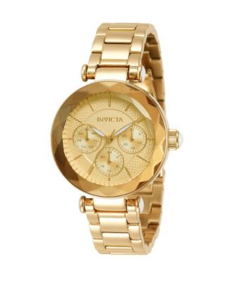 Женские часы Invicta 31297 Angel с кварцевым хронографом и золотым циферблатом