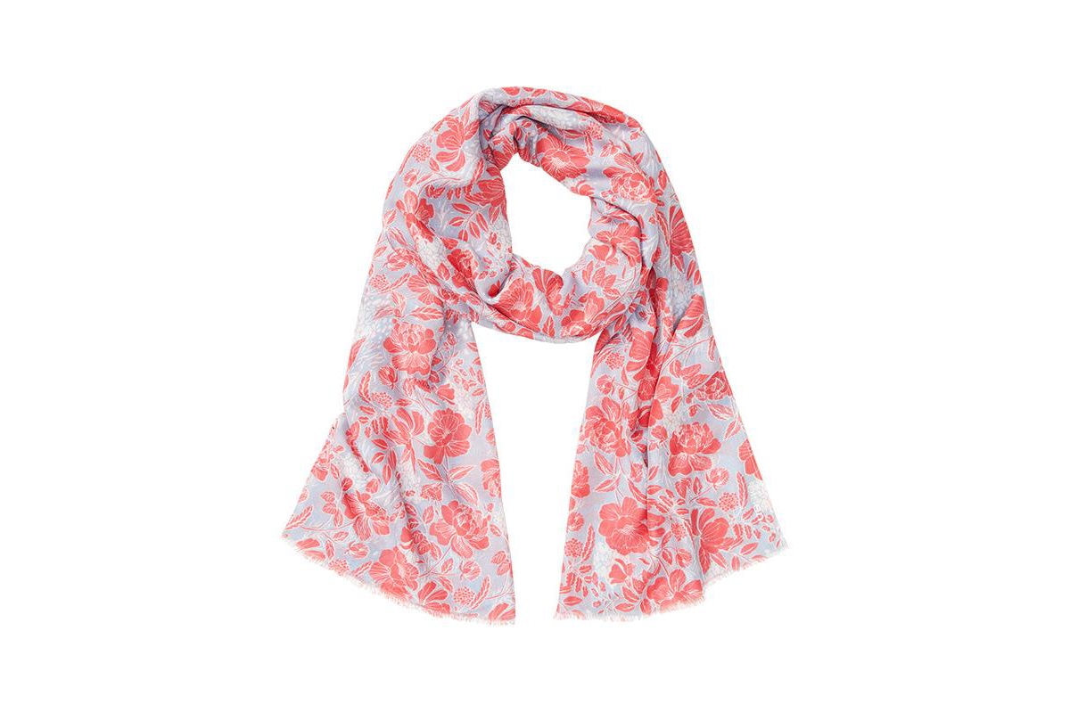Prairie Floral Scarf - Misty rose