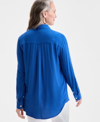 Women's Embroidered Perfect Shirt, Exclusively at Macy's