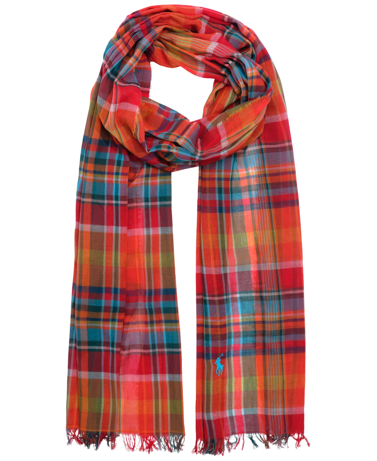 Polo Ralph Lauren Men's Bright Plaid Scarf