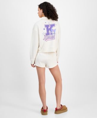 Grayson Threads, The Label Grayson Threads The Label Juniors Collared Kuromi Sweatshirt Pull On Shorts In Neutral