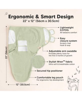 3pk Soothe Wren Swaddle Sleep Sacks, Newborn Swaddles Wrap 0-3 Months, Soft Baby Wearable Blanket