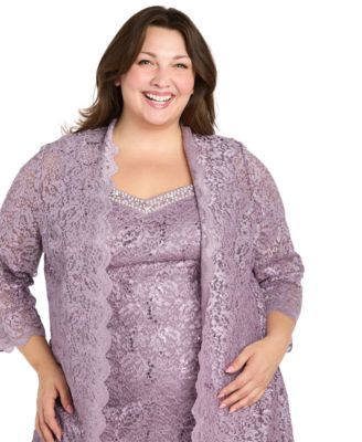 Plus Size 2-Pc. Lace Jacket & Dress Set