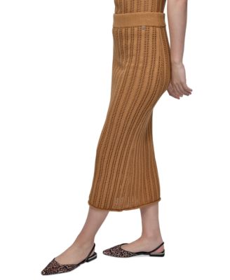 Women's Cable Pointelle-Stitch Skirt