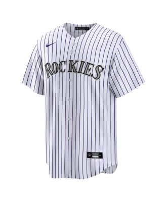 Men's&nbsp;White Colorado Rockies 1 Groom Home Replica Jersey