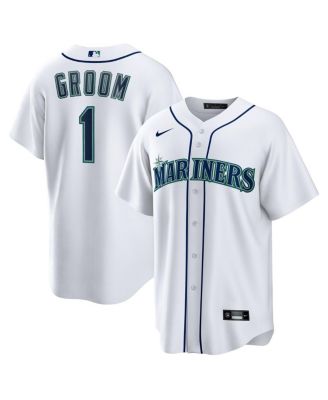 Nike - Men's&nbsp;White Seattle Mariners 1 Groom Home Replica Jersey