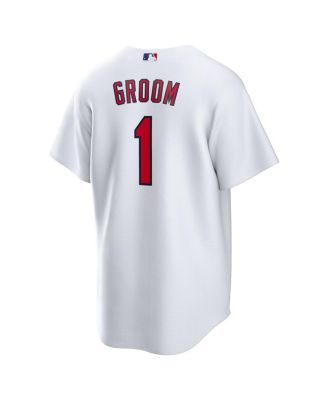 Men's&nbsp;White St. Louis Cardinals 1 Groom Home Replica Jersey