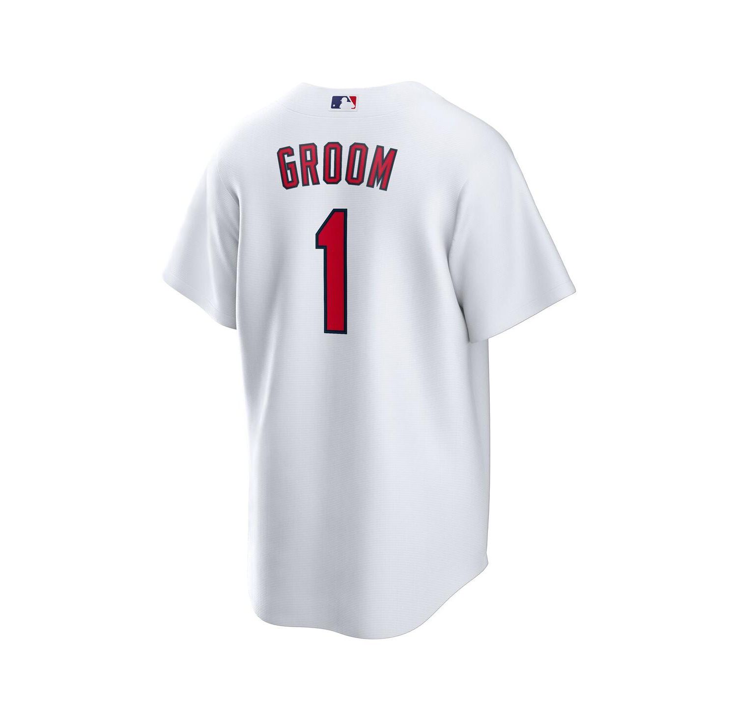 Men's White St. Louis Cardinals 1 Groom Home Replica Jersey