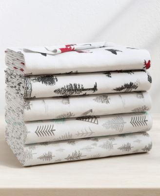 Lodge Print Ultra-Soft Turkish Cotton Flannel Sheet Set