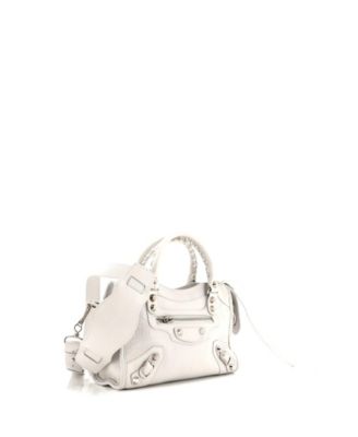 Бывшая в употреблении сумка Balenciaga Mini City Classic с заклепками из тисненой кожи