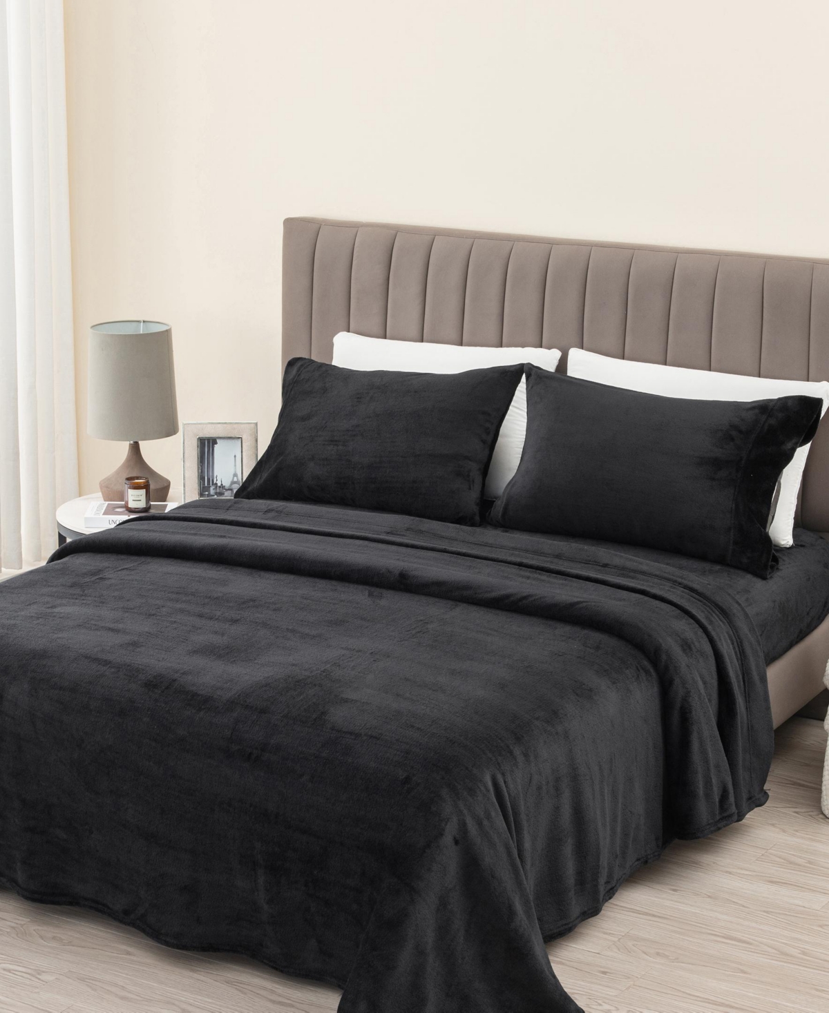 Linery & Co. Ultra-Soft Velvet Plush Solid Sheet Set