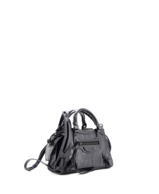 Бывшая в употреблении городская сумка Balenciaga Mini Neo Classic из тисненой кожи