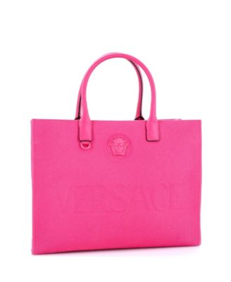 Бывшая в употреблении большая сумка Versace La Medusa из тисненого полотна