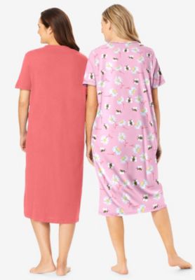 Women's Dreams and Co. 2-Pack Long Sleepshirts