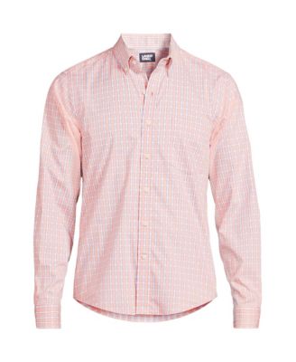 Мужская рубашка Travel Kit от Lands' End с длинным рукавом, сшитая по индивидуальному заказу