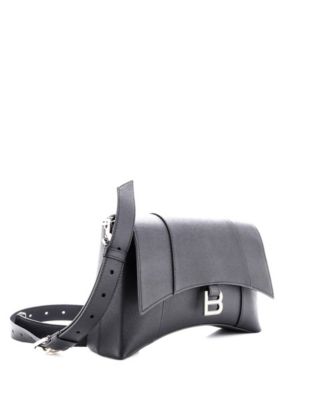 Бывшая в употреблении кожаная сумка Balenciaga Small Downtown из мягкой кожи в форме песочных часов