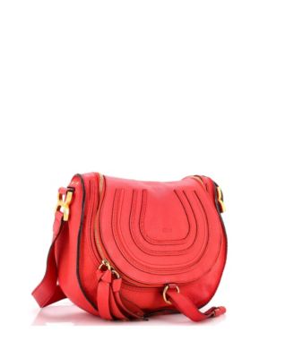 Кожаная сумка через плечо Chloe Medium Marcie на молнии, бывшая в употреблении раньше