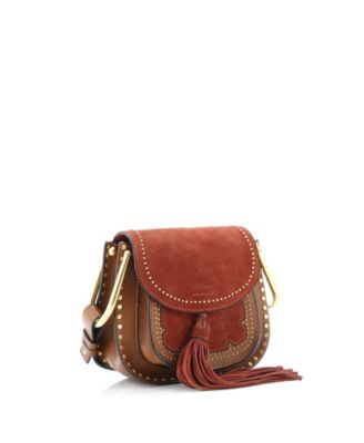 Бывшая в употреблении маленькая сумочка Chloe Hudson из кожи и замши в стиле пэчворк