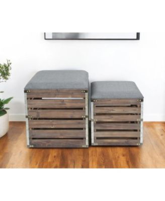 SET OF 2 SQUARE STOR