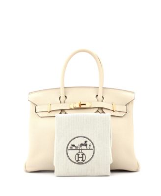 Бывшая в употреблении сумка Hermes Birkin 30 светлого цвета из Того с фурнитурой из розового золота