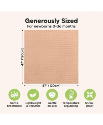 4pk Muslin Swaddle Blankets for Baby Boys, Girls - Baby Blankets, Swaddles for Newborns