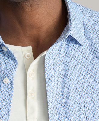 Мужская приталенная рубашка без морщин Performance Crofton с коротким рукавом и застежкой на пуговицы UNTUCKit