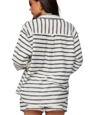 Женская рубашка Collins Oversize в полоску на пуговицах от Edikted