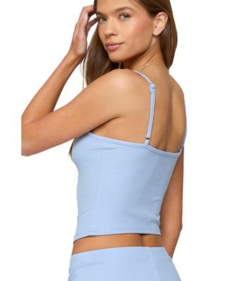 Женская майка на бретелях Olena Lacey Henley от Edicted