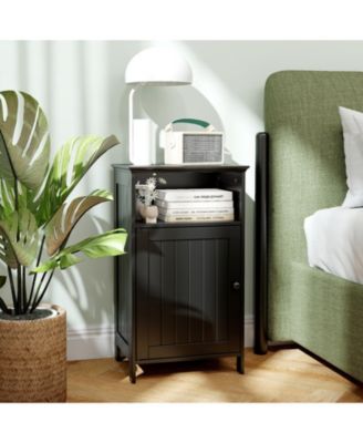 Bathroom Freestanding  Adjustable Shelf Floor Storage Cabinet