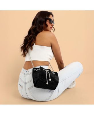 Женская сумочка на цепочке-гвоздике - Черная