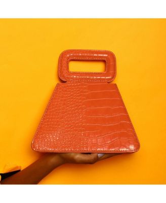 Женская мандариново-оранжевая мини-сумка