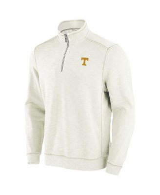 Мужской кремовый топ Tommy Bahama Tennessee Volunteers Tobago Bay с застежкой-молнией на половину длины из трех частей