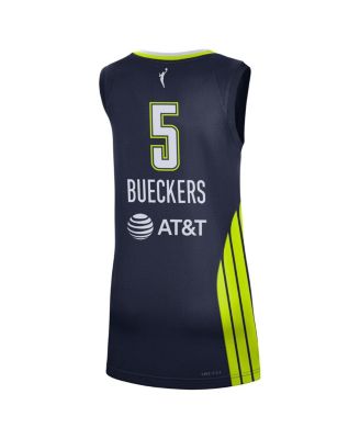 Мужская и женская майка Nike Paige Bueckers Navy Dallas Wings 2025 года, выпущенная на драфте WNBA Explorer, Victory Player.