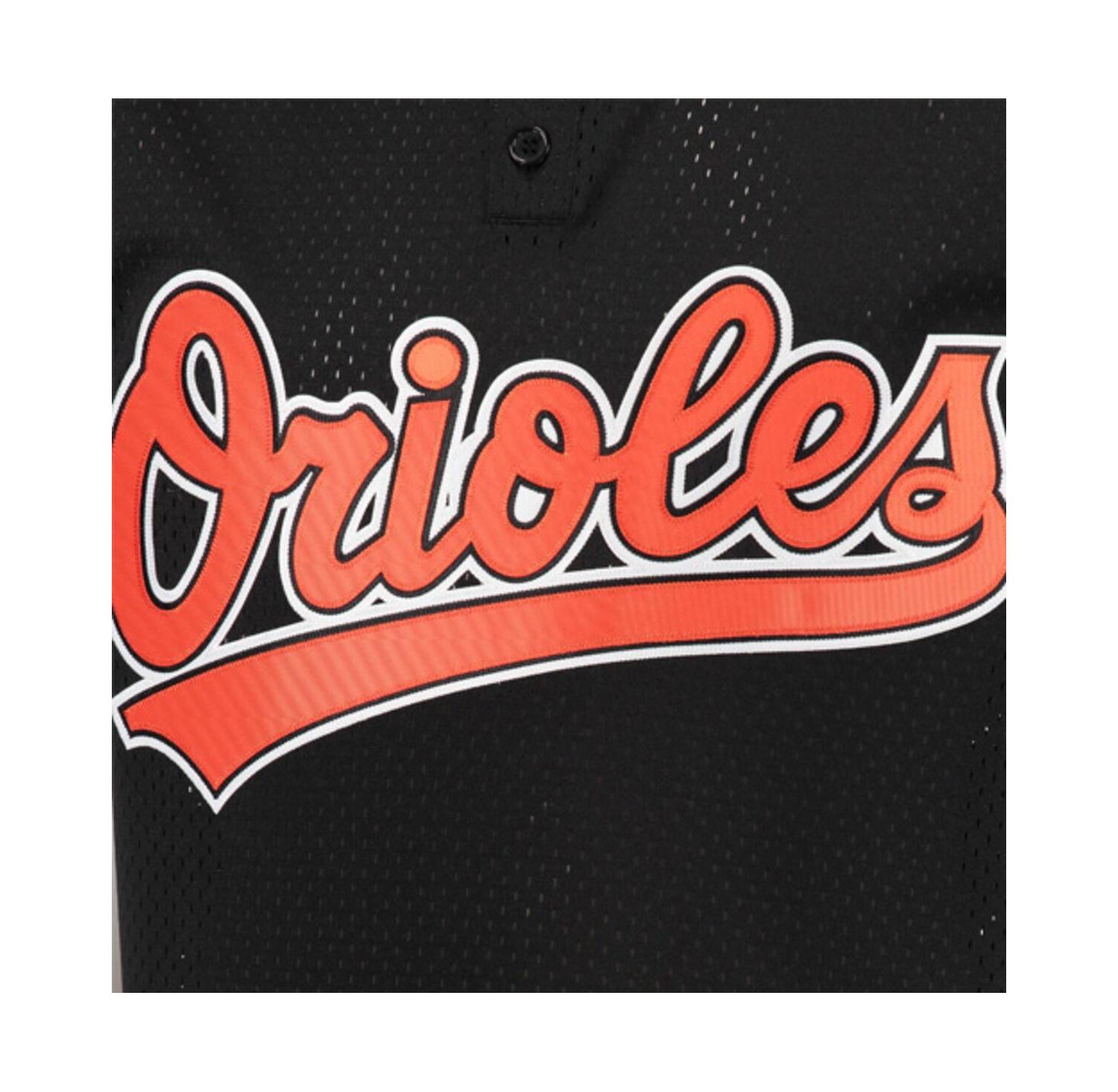 Men's Cal Ripken Jr. Black Baltimore Orioles Cooperstown Mesh Batting Practice Jersey