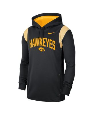 Men's Black Iowa Hawkeyes 2022 Game Day Sideline Performance Pullover Hoodie